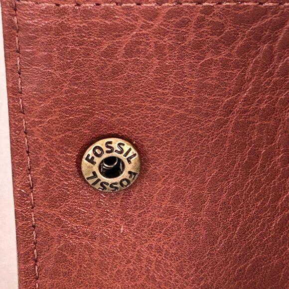 Fossil Women's Gray Cream Mini  Leather  Wallet - Picture 7 of 10